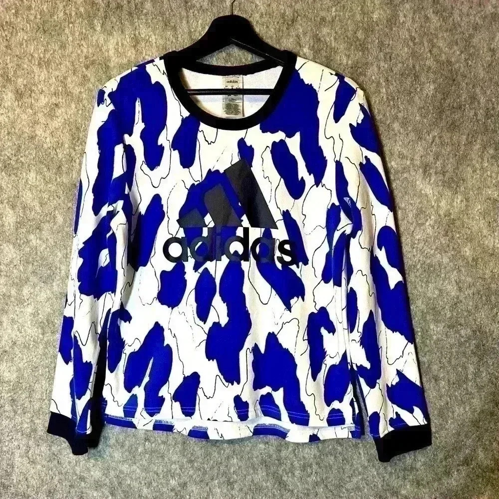 Adidas Zoe Saldana Pullover Sweater Blue - Medium